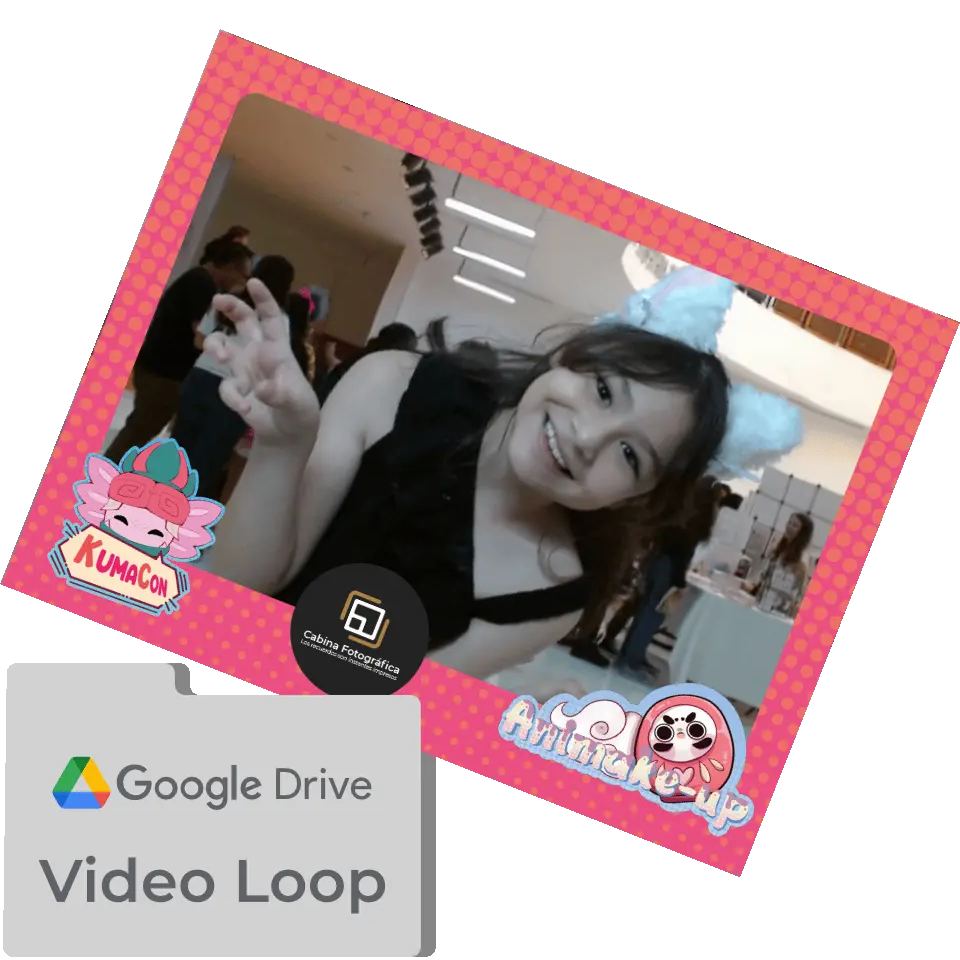 Descarga de video loop instantáneo en la cabina Snap Memory, perfecto para compartir momentos divertidos en Instagram Reels y TikTok.
